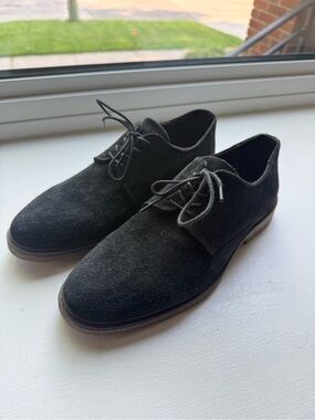 Black Suede Lace-Up Shoes